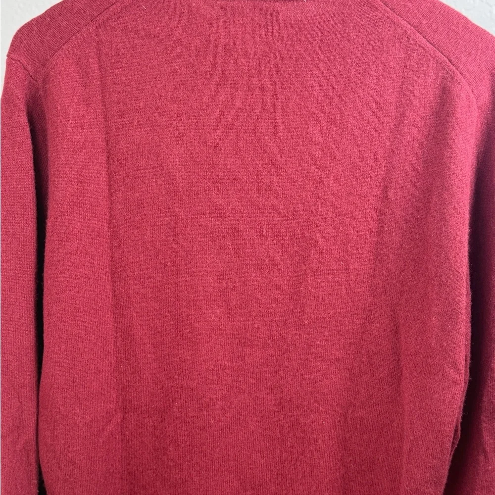 J. Crew 100% Cashmere Crewneck Sweater Burgundy Red Unisex Size L